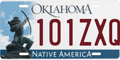 OK license plate 101ZXQ