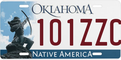 OK license plate 101ZZC