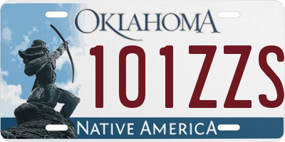 OK license plate 101ZZS