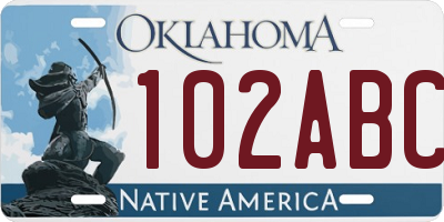 OK license plate 102ABC