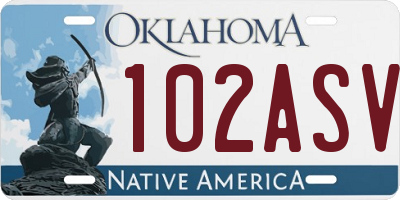 OK license plate 102ASV