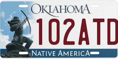 OK license plate 102ATD