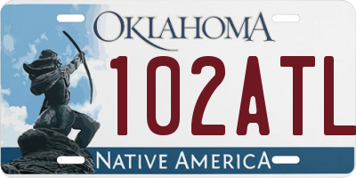 OK license plate 102ATL