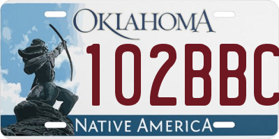 OK license plate 102BBC