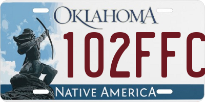 OK license plate 102FFC