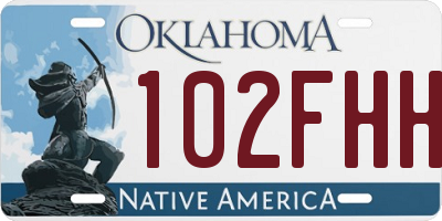 OK license plate 102FHH