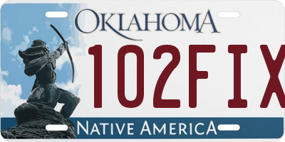 OK license plate 102FIX