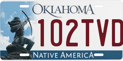 OK license plate 102TVD