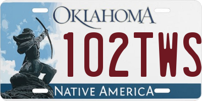 OK license plate 102TWS