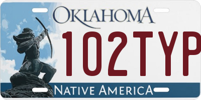OK license plate 102TYP
