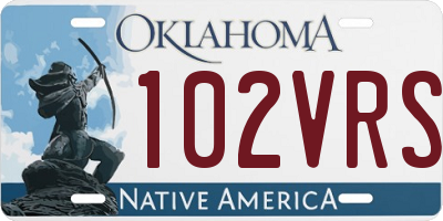 OK license plate 102VRS