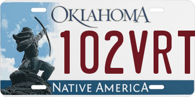 OK license plate 102VRT