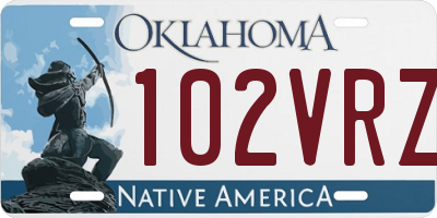 OK license plate 102VRZ