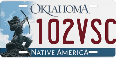 OK license plate 102VSC