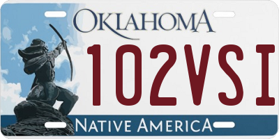 OK license plate 102VSI