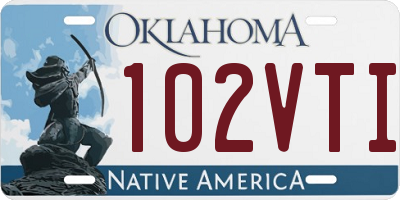 OK license plate 102VTI
