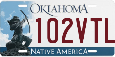 OK license plate 102VTL