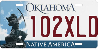 OK license plate 102XLD