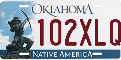 OK license plate 102XLQ