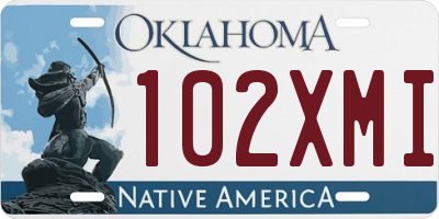 OK license plate 102XMI