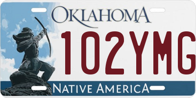 OK license plate 102YMG