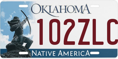 OK license plate 102ZLC