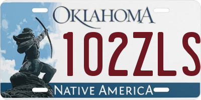 OK license plate 102ZLS