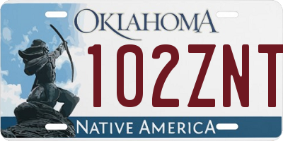 OK license plate 102ZNT
