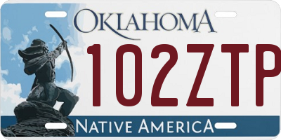 OK license plate 102ZTP