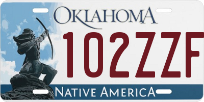 OK license plate 102ZZF