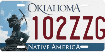 OK license plate 102ZZG
