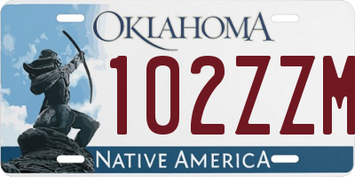 OK license plate 102ZZM