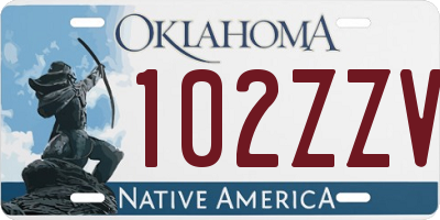 OK license plate 102ZZV