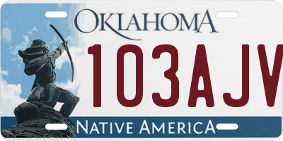 OK license plate 103AJV