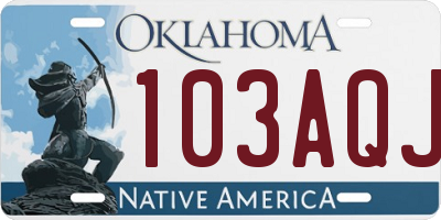 OK license plate 103AQJ