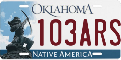 OK license plate 103ARS