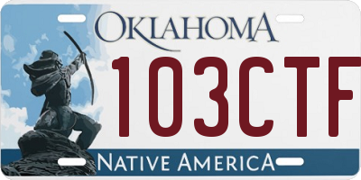 OK license plate 103CTF