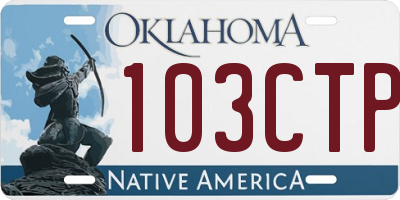 OK license plate 103CTP