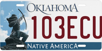 OK license plate 103ECU