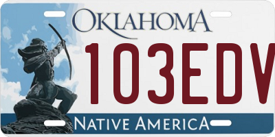 OK license plate 103EDV
