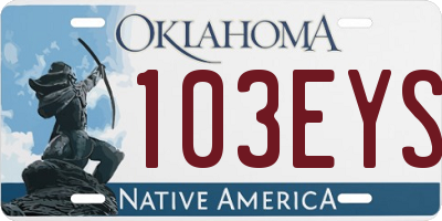 OK license plate 103EYS