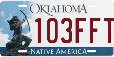 OK license plate 103FFT