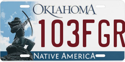 OK license plate 103FGR