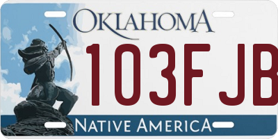 OK license plate 103FJB