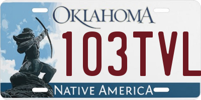 OK license plate 103TVL