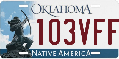 OK license plate 103VFF