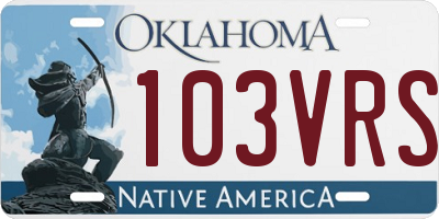 OK license plate 103VRS