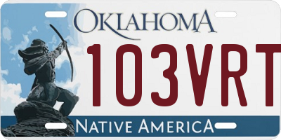 OK license plate 103VRT