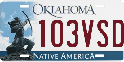 OK license plate 103VSD