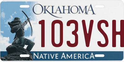 OK license plate 103VSH